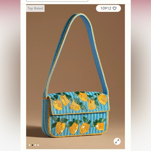 Anthropologie Fiona Beaded Purse - Lemon Pattern SOLD OUT - Picture 1 of 2